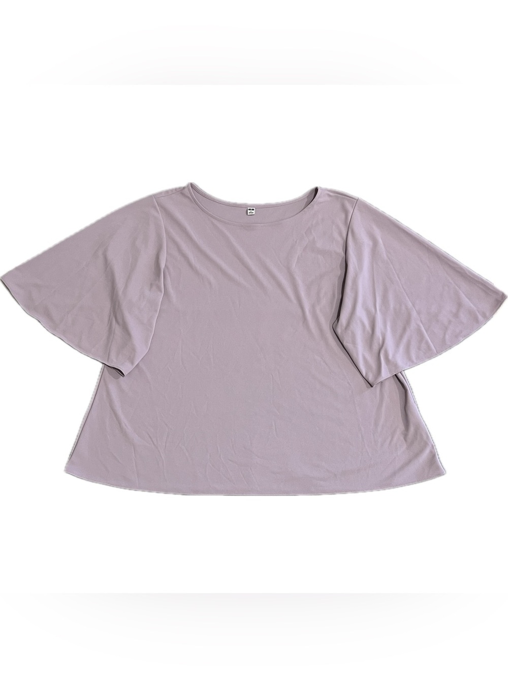 Uniqlo bell sleeve lavender top blouse US women's large EUC